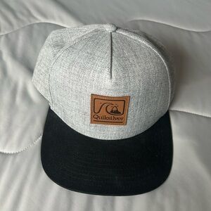 Quiksilver Heather Gray and Black Hat